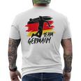 Deutschland Handball Team Flagge Ball T-Shirt mit Rückendruck