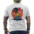 Disegno Della Batteria Amante Della Musica T-shirt da uomo con stampa posteriore