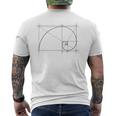 Disegno A Spirale Di Fibonacci T-shirt da uomo con stampa posteriore