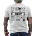 Divertente Maestro Umoristica Elettricista T-shirt da uomo con stampa posteriore