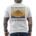 Divertido Comer Espaguetis Para Olvidar Su Regretti Amante De La Pasta Camiseta Hombre Estampado Espalda