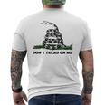 Don't Tread On Me T-shirt da uomo con stampa posteriore