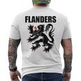 Flanders Belgium Lion Flag Souvenirlaanderen Proud Flemish T-shirt da uomo con stampa posteriore