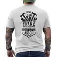 Franz First Name Franz Gray T-Shirt mit Rückendruck