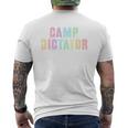 Camp Dictator Campfire Director Summer Campground Boss Men's T-shirt Back Print