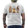Gnope Not Before Coffee Cute Gnome Graphic Coffee Cup Beans Men's Back Print T-Shirt