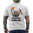 Hallochen Aperölchen X Raccoon Meme Racoon X Pedro Spritz T-Shirt mit Rückendruck