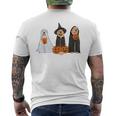 Halloween Dog Wearing Ghost Custome Dog Lovers Men's T-shirt Back Print