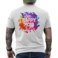 Happy Holi Festival Of Colors Holi Blue T-Shirt mit Rückendruck