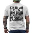 Ich Bin Die Einen Kennen Mich Andere Kann Mich I'm Wie Ich Bin Die Gray T-Shirt mit Rückendruck