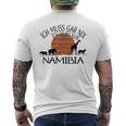 Ich Muss Gar Nix Ich Muss Nur Nach Namibia Gray T-Shirt mit Rückendruck