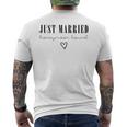 Just Married Maglietta Rilegata Con Luna Di Miele Regalo Di Nozze T-shirt da uomo con stampa posteriore