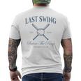 Last Swing Before The Ring Bachelorette Party Baseball Bride Men's T-shirt Back Print