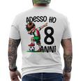 Maglia Calcio 8 Anni Compleanno Bambino Adesso Ho 8 Anni T-shirt da uomo con stampa posteriore