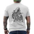 A Maniche Corte Con Anatomia Del Cuore Umano T-shirt da uomo con stampa posteriore