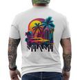 Miami Floridaibrant Colorful Miami Souvenir T-Shirt mit Rückendruck