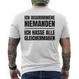 Misanthrop Menschenfeind Gray T-Shirt mit Rückendruck