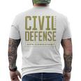 Mitgliedslabel Civil Defense Non Combatant T-Shirt mit Rückendruck