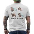 Moo Deng Baby Meme Hippo Expressions Simpatici Amanti Degli T-shirt da uomo con stampa posteriore