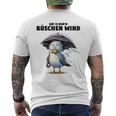 Möwe Sturm Hurricane Schietwetter Dat Is Nur 'N Büschen Wind Gray T-Shirt mit Rückendruck