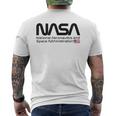 Nasa National Aeronautics And Space Administration Usa T-Shirt mit Rückendruck