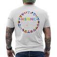 National Hispanic Heritage Month All Countries Flags Hearts Men's T-shirt Back Print