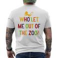 Niños Quién Me Dejó Salir Del Zoológico Niños Divertidos Camiseta Hombre Estampado Espalda