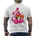 In October We Wear Pink Ghosts & Pumpkins For Breast Cancer Men's T-shirt Back Print