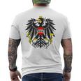 Oida Austria Flag Dialect Meme Schmäh Eagle Austria Gray T-Shirt mit Rückendruck