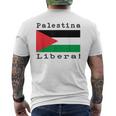 Palestina Libera Free Palestine Flag Bandiera T-shirt da uomo con stampa posteriore
