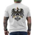 Preußen Wappen Patriot Deutschland Blue T-Shirt mit Rückendruck