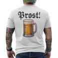 Prost Oktoberfest Bierfest Munich Lederhosen Gray T-Shirt mit Rückendruck