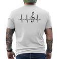 Regalo Per L'insegnante Di Pianoforte Pianista Heartbeat T-shirt da uomo con stampa posteriore