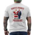 Santa's Favorite President Christmas Trump Xmas Pajama Men's T-shirt Back Print