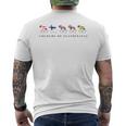 Scandinavia Flags Elk Colours Sweden Norway Iceland Gray T-Shirt mit Rückendruck