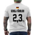 Sergej Fährlich Sauftrikot X Malle Party Trikot Deutschland T-Shirt mit Rückendruck