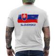 Slovak Flag Slovakia Team Fan Jersey T-Shirt mit Rückendruck