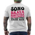 Sono Brava Simpatica Intelligente Posso Essere Anche Alta T-shirt da uomo con stampa posteriore