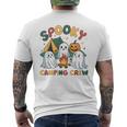 Spooky Camping Crew Ghosts Halloween Campfire Vintage Boo Men's T-shirt Back Print