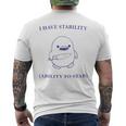 I Have Stability Ability To Stab Meme T-shirt da uomo con stampa posteriore