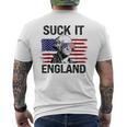Suck It England George Washington Usa Flag 4Th Of July Men's T-shirt Back Print