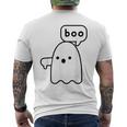Thumbs Down Ghost Screaming Boo Disapproval Ghost Halloween Men's T-shirt Back Print