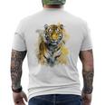 Tigre Opere D'arte Zoo Animale Tiger T-shirt da uomo con stampa posteriore