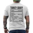 Turkey Gravy Ingredient Food List Thanksgiving Christmas Men's T-shirt Back Print