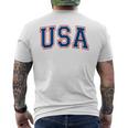 Usa Athletic Team Flag T-Shirt mit Rückendruck