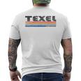 Vintage 1980S Style Texel Netherlands T-Shirt mit Rückendruck