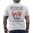 Wenn Penguins Ihre Liebe Finden Couples Gray T-Shirt mit Rückendruck