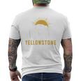 Yellowstone National Park Vintage Wild Bear Sunset Men's T-shirt Back Print