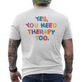 Yes You Need Therapy Too X Selflove Terapia Backprint Con Collo A T-shirt da uomo con stampa posteriore