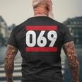 069 Frankfurt City Hip Hop T-Shirt mit Rückendruck Geschenke für alte Männer